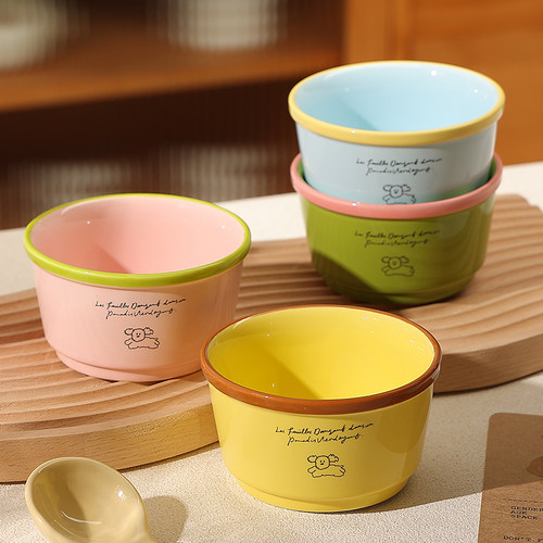 高温釉下彩陶瓷碗in风饭碗甜品碗