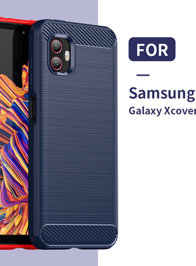 适用于三星Galaxy Xcover 6  7 Pro 2超薄拉丝质感防滑磨砂防指纹防摔刮碳纤维硅胶保护套全包贴合散热软胶壳
