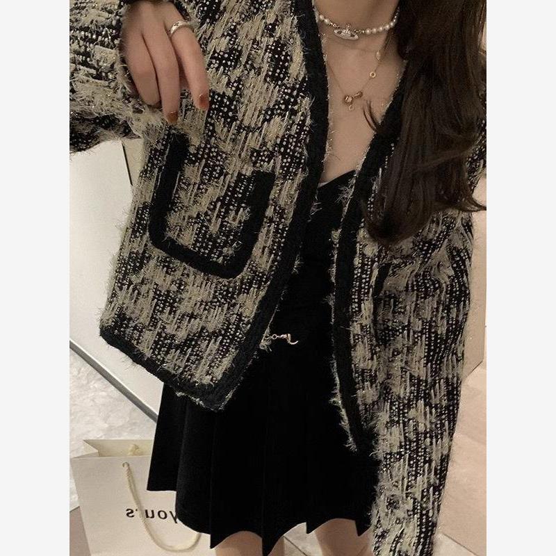 EC小香风外套女秋新款短