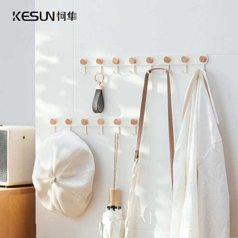 厨房挂钩免打孔门后挂钩门后挂衣架墙上壁挂衣帽架卫浴排钩置物架