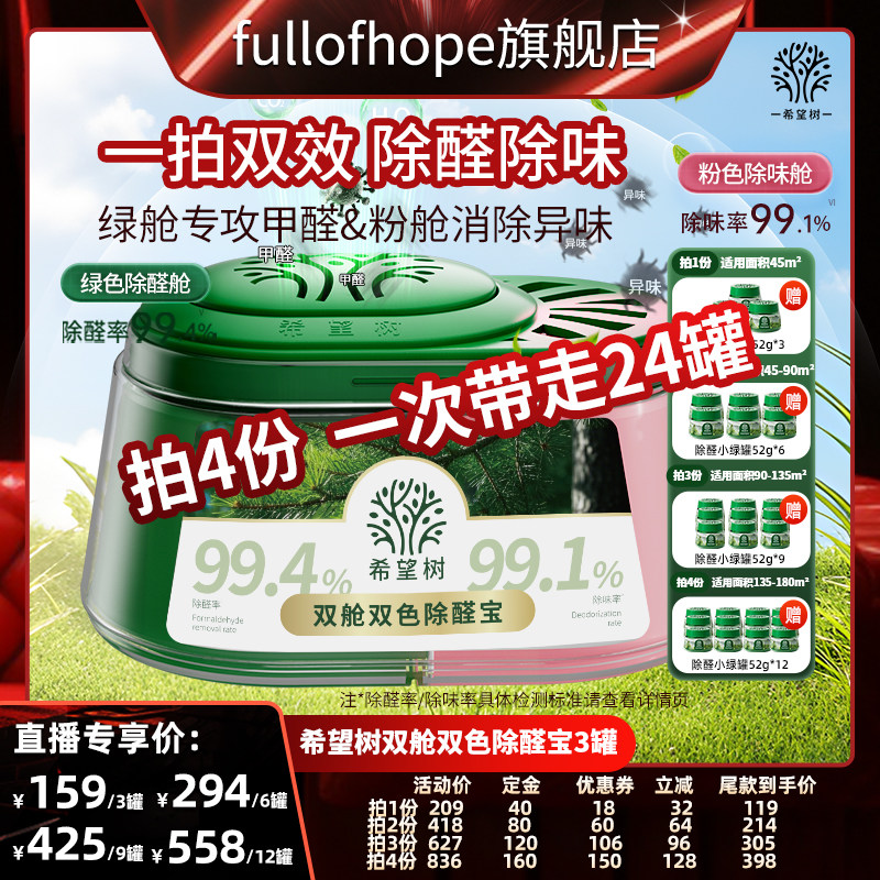 【先加购！11号20点付定金】希望树双舱双色除醛宝新房除醛除味D