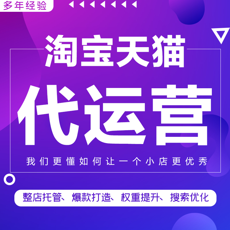 淘宝代运营网店托管天猫店铺装修美工包月直通车推广标题制作
