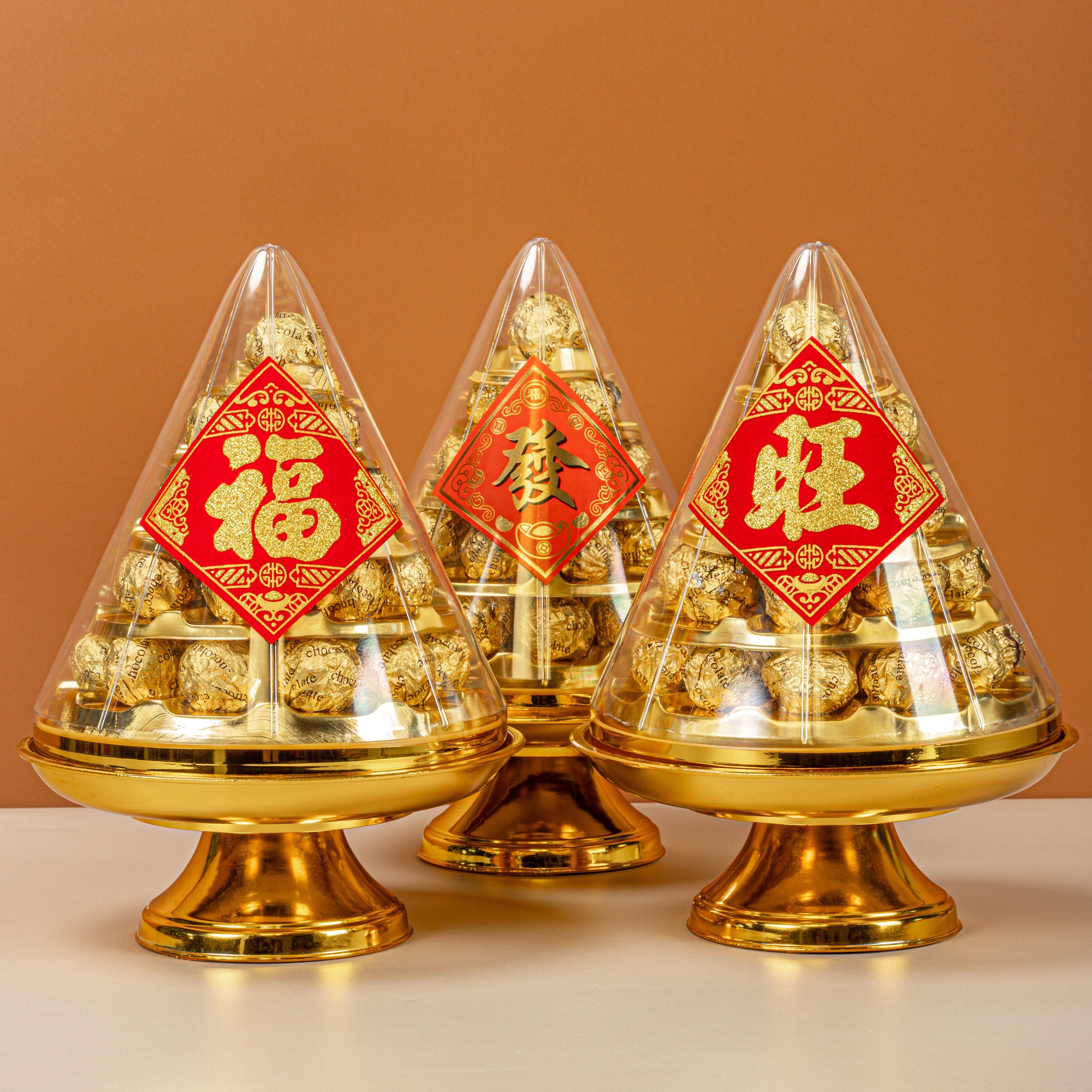 金字塔巧克力福旺发三字可选28粒带底座招财拜神贡品节日伴手礼盒,零食/坚果/特产,夹心巧克力,淘宝优惠券,粉丝福利购,淘宝优惠卷