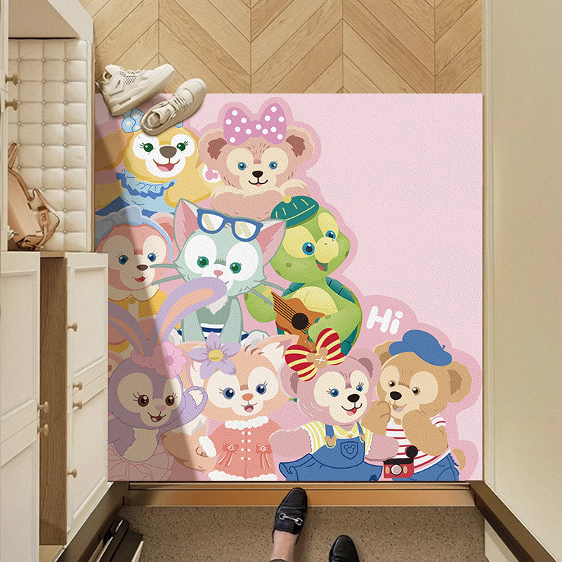 家用可爱卡通入户门垫出租屋装饰脚垫防油污耐脏玄关垫进门垫地垫