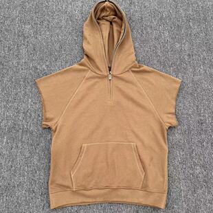 明亮叔出品第三季3rd主线连帽拉链坎肩卫衣高街叠穿打底衫男款