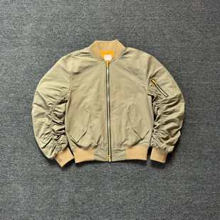 明亮叔出品自主2nd亲友限定金拉链bomber弯刀夹克高街外套男女款