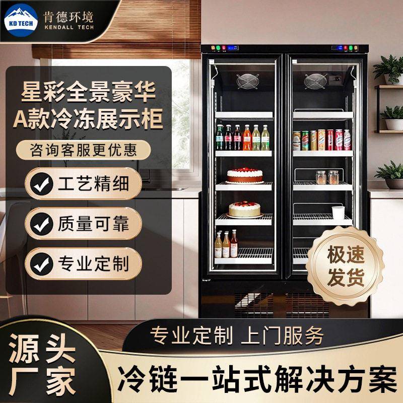 商用蛋糕冷冻柜烘焙甜品店速冻陈列柜来图定制冷柜食品厂制冷设备