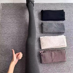 女2025新款 袜压力显瘦打底裤 袜子女外穿浅中灰 百搭灰色连裤 冬季