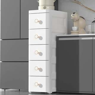 夹缝抽屉式收纳柜卫生间塑料厨房窄缝边柜置物架多层缝隙储物柜子