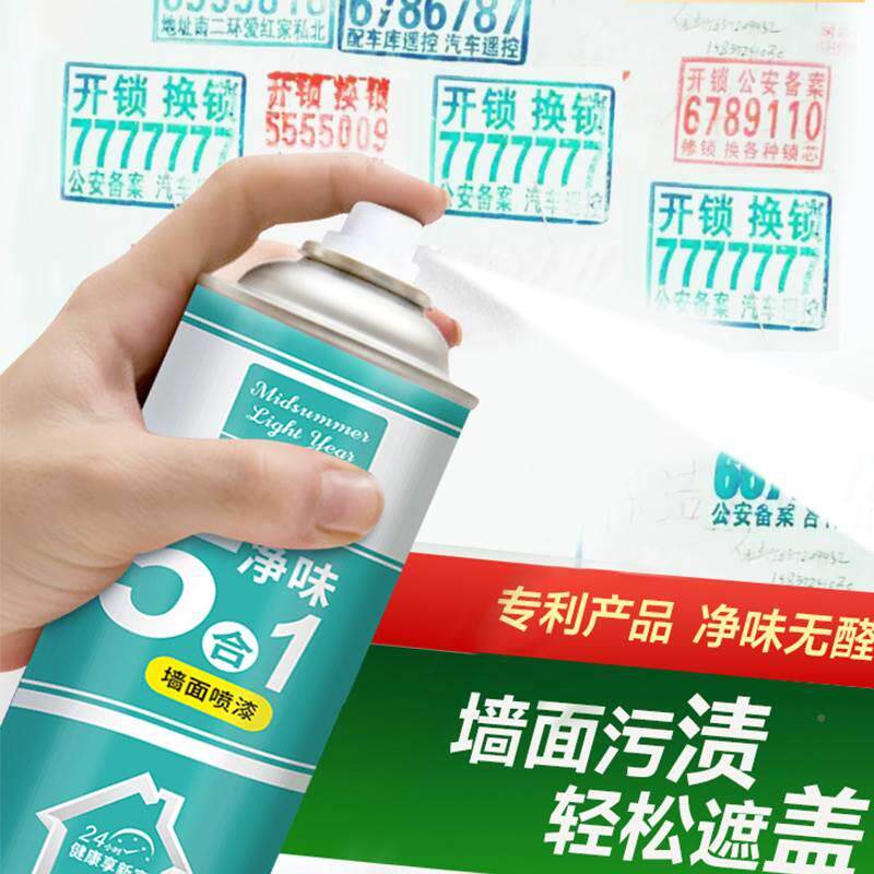 HA-墙面自喷漆白色墙壁发霉白墙修复补墙膏修补去污神器-WYN