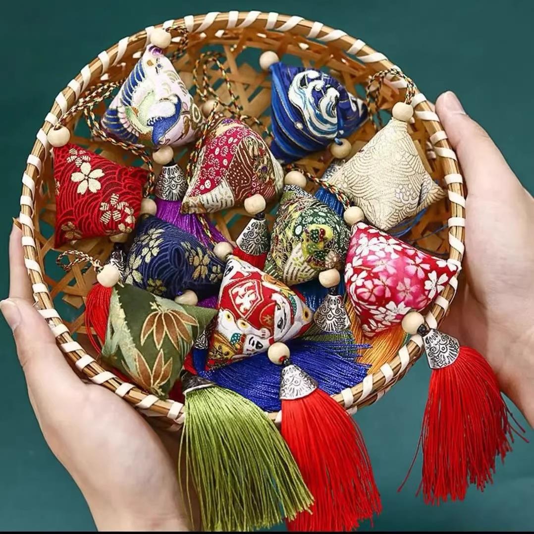 【下单立减50】香包艾草粽子香囊挂件风然包手工缝制随身包CG