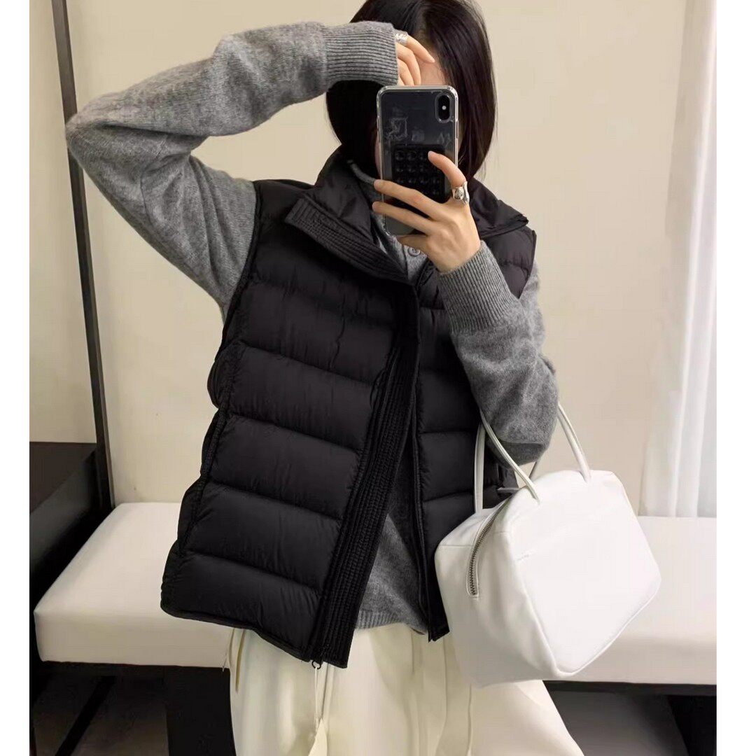 排骨羽绒马甲女2025新款韩版简约