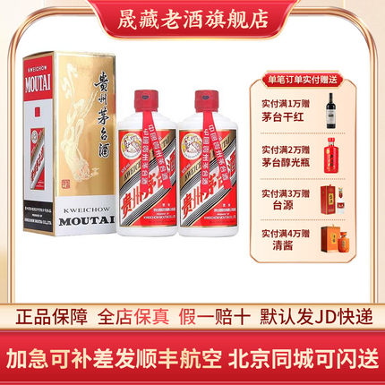 贵州茅台酒 飞天茅台53度500ML*2瓶酱香型白酒茅台飞天2025年官方