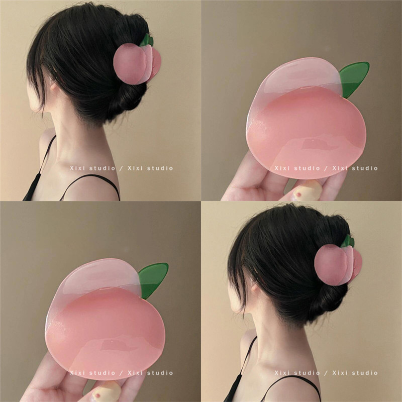 桃桃甘露！水蜜桃抓夹！氛围感鲨鱼夹后脑勺夹子头饰女盘发器发夹,家庭/个人清洁工具,盘发器,淘宝优惠券,粉丝福利购,淘宝优惠卷