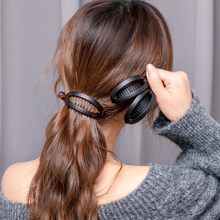 气质香蕉夹横夹小号发量少低马尾发饰扎头发神器后脑勺抓夹女扁豆