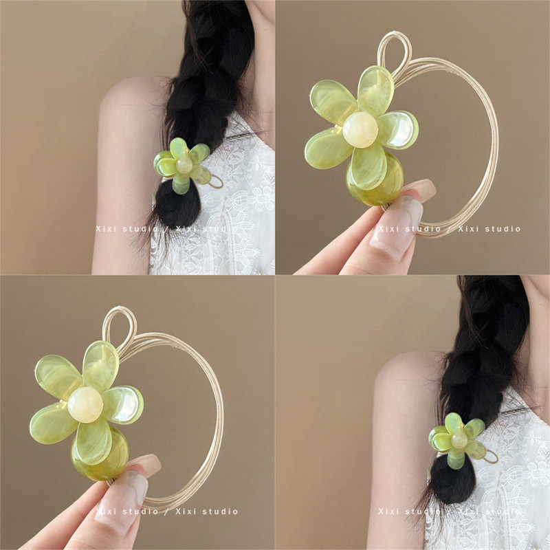 花的！果冻色花朵发绳 可爱头绳 高弹力皮筋 女盘发器 马尾发绳