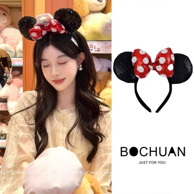 可爱米妮蝴蝶结圣诞头箍迪士尼女