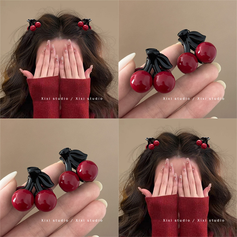 可爱小樱桃抓夹甜美刘海夹