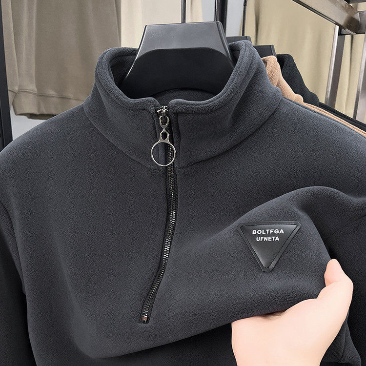 半拉链立领加绒加厚毛衣男长袖秋冬季针织打底衫保暖上衣卫衣外套,男装,针织衫/毛衣,淘宝优惠券,粉丝福利购,淘宝优惠卷