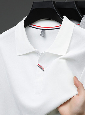 品牌保罗polo衫男士短袖t恤男装商务休闲纯棉翻领体恤中年半袖潮