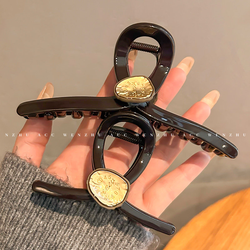 简约不规则数字抓夹女