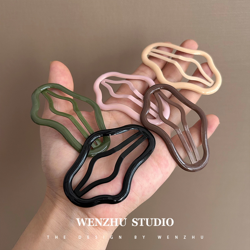 边夹镂空高级感云朵发夹