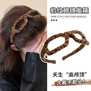 复古豹纹眼镜框发箍女高级感发饰秋冬新款 高颅顶头箍气质洗脸发卡