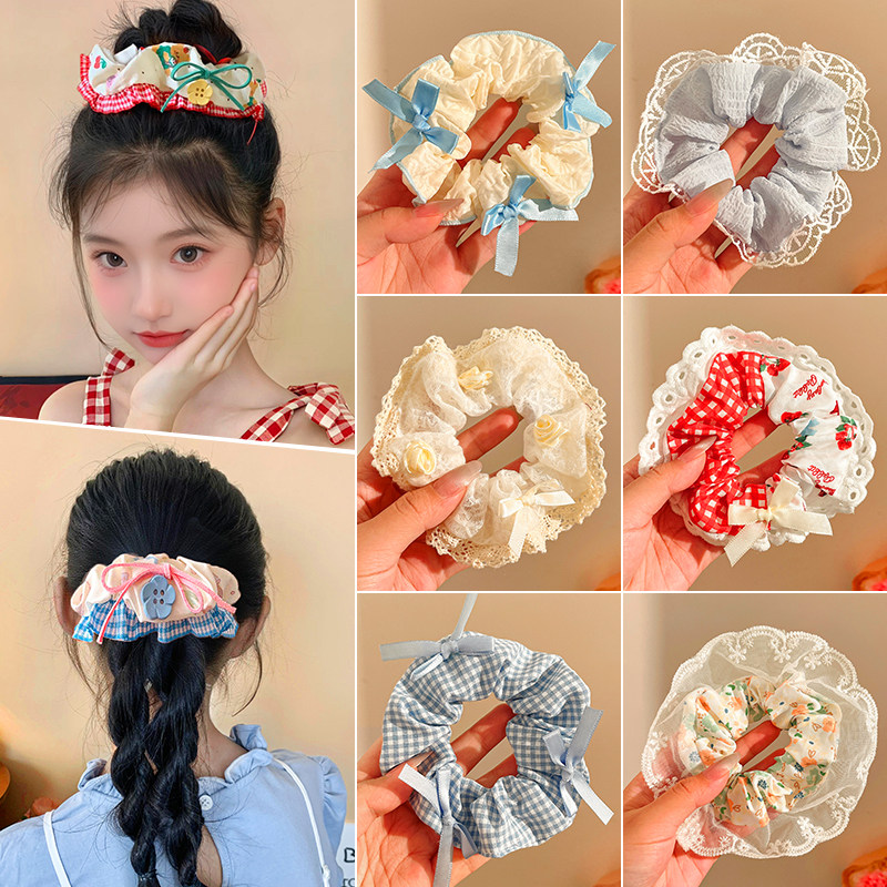 儿童碎花大肠发圈女童2025新款头圈发绳慵懒橡皮筋头绳不勒发皮套,饰品/流行首饰/时尚饰品新,发饰,淘宝优惠券,粉丝福利购,淘宝优惠卷