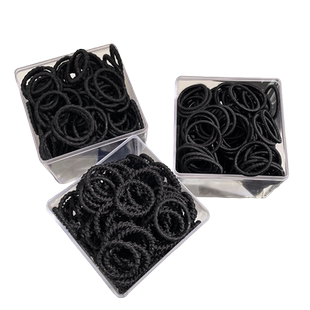 儿童扎头发黑色小皮筋女皮套宝宝拇指发圈不伤发头绳高弹耐用发绳