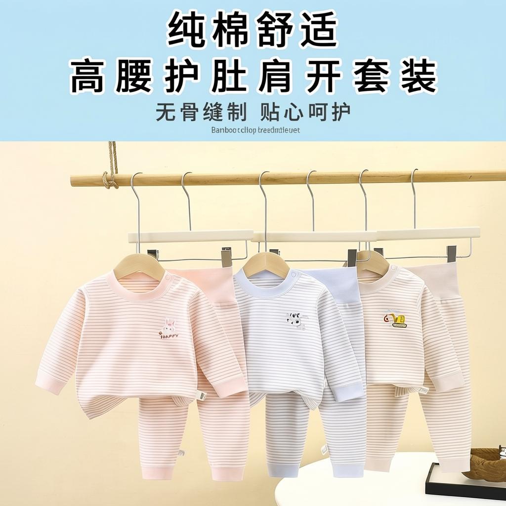 婴幼儿分体无骨秋衣秋裤
