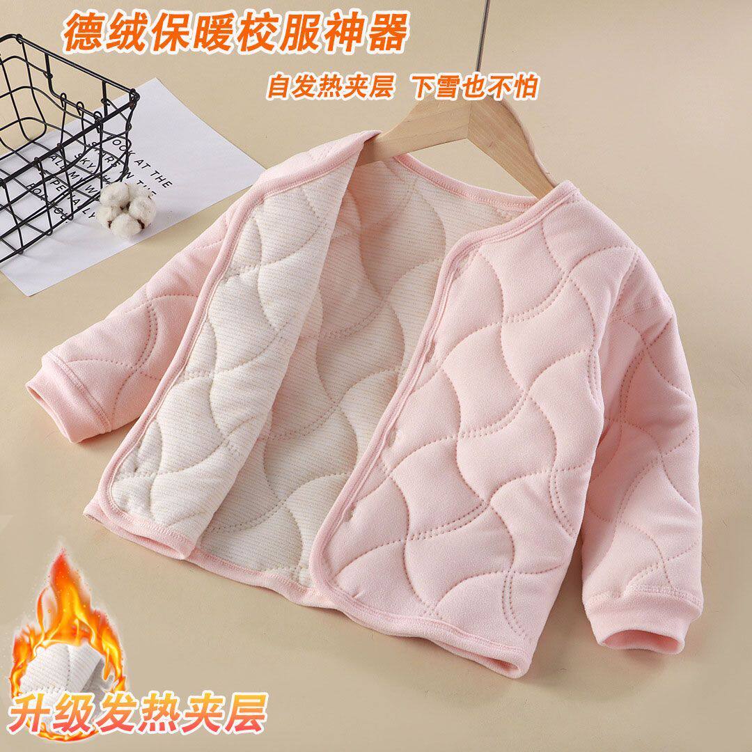 儿童保暖棉服三层夹棉校