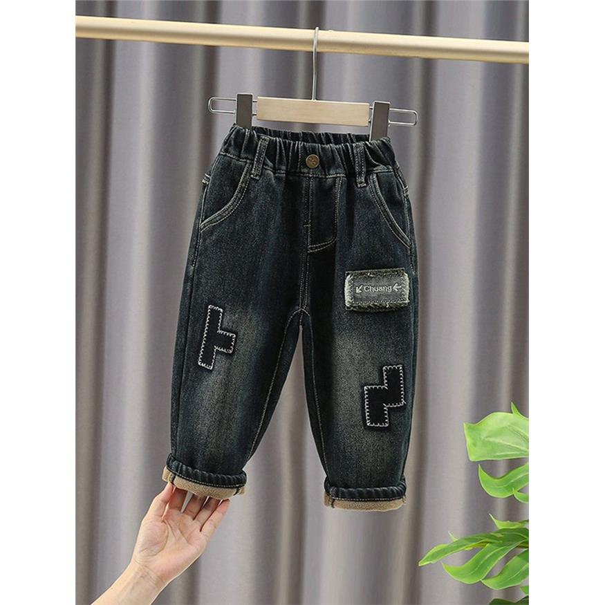 男童加绒牛仔裤秋冬装款