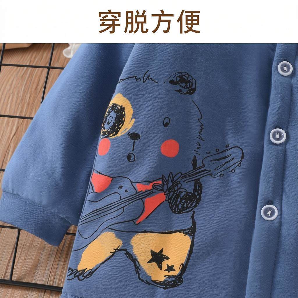宝宝夹棉上衣薄棉袄婴幼