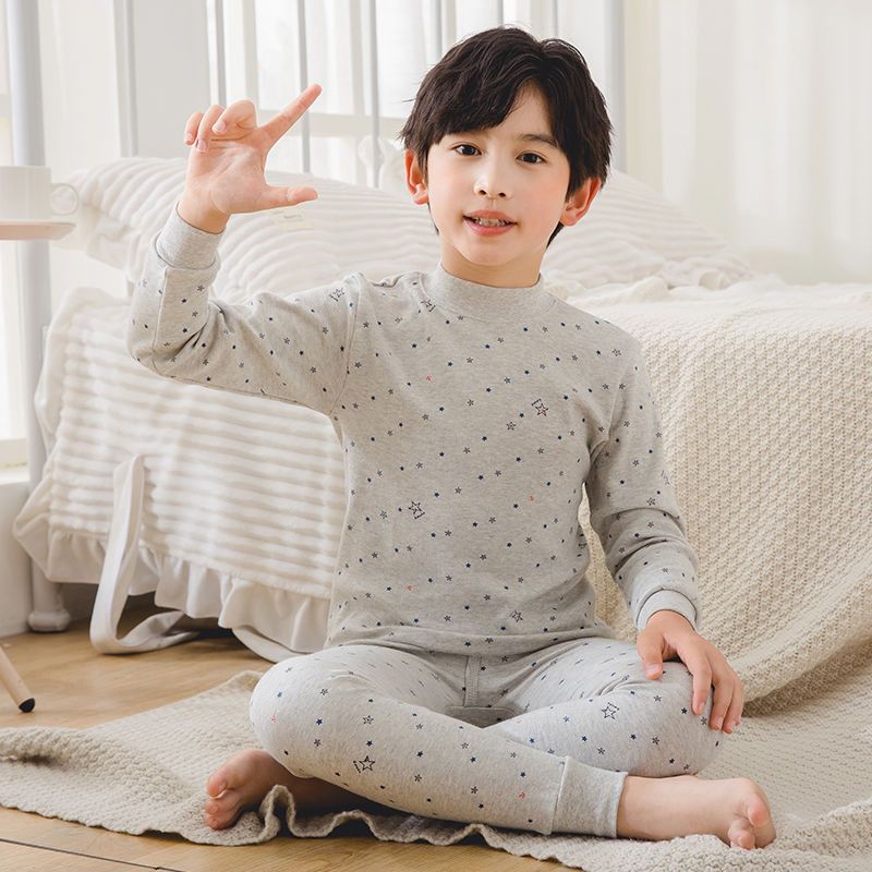 春秋冬儿童内衣套装纯棉