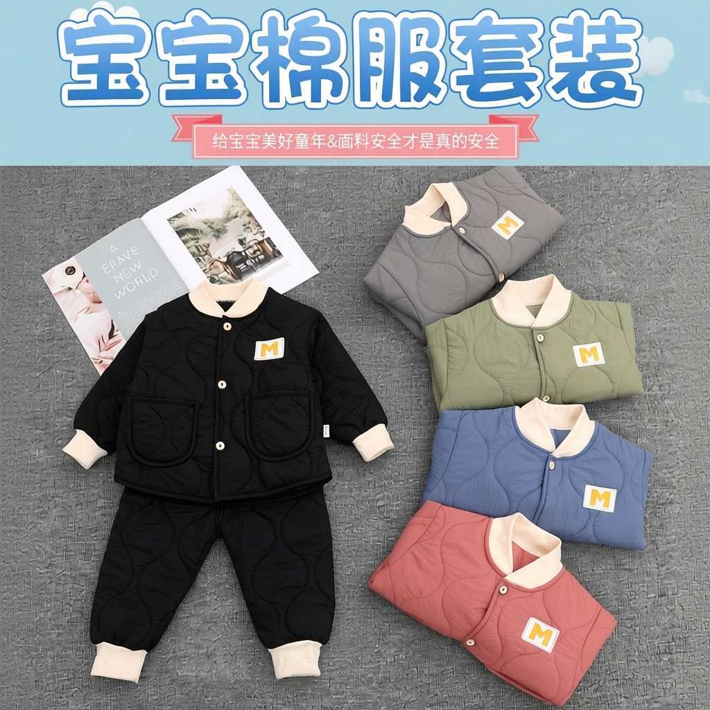 宝宝保暖衣套装女童内穿