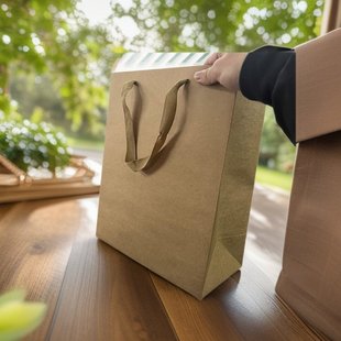 牛皮纸袋高档定制加厚纸质手提袋茶叶特产无LOGO通用礼品袋伴手礼