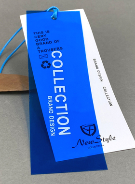 PVC塑料软片吊牌定做 服装商标挂牌订做 黑色标签定制 衣服卡片打印纸 公版空白纸牌卡纸 蓝色名片印刷订制