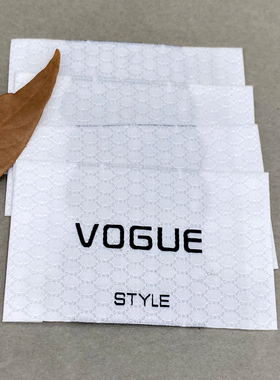 貂皮大衣织唛定做 皮草服装领标订做家纺衣服布料后领唛定制 高档商标标签订制白色织标logo标志名片印刷别针