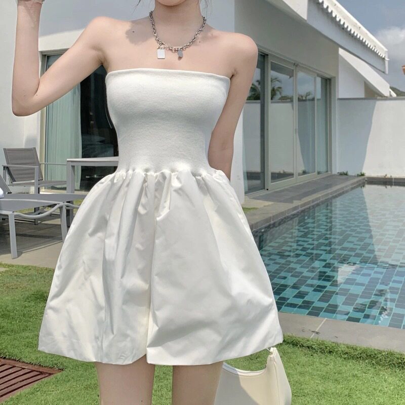 高腰宽松连体短裙子女春夏显瘦直筒裤休闲阔腿连衣裤裙