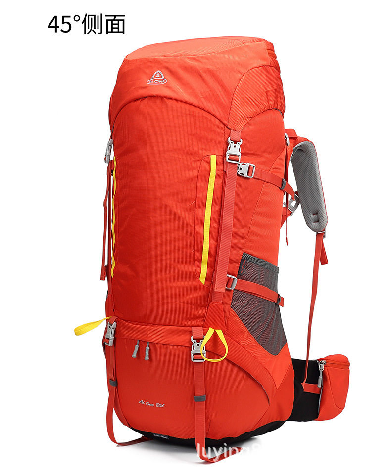 AI WANG 80L ADJUSTABLE BACKPACK OUTDOOR HIKING BACKPACK LEISURE BACKPACK MULTI-SPORT BACKPACK