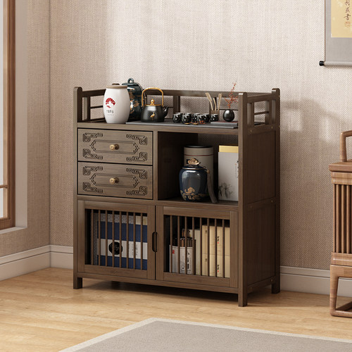 客厅沙发茶柜置物架边几小博古架