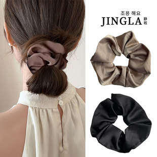 大肠真丝发圈2026新款 头绳低丸子头皮筋女扎头发头花头饰发绳发饰