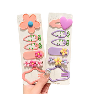 彩色云朵发夹女后脑勺2025新款刘海夹子儿童侧边发卡bb夹女童头饰