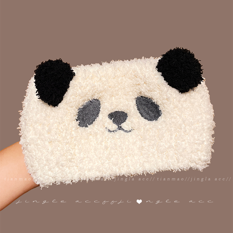 可爱毛绒舒适的熊猫发带来了~
