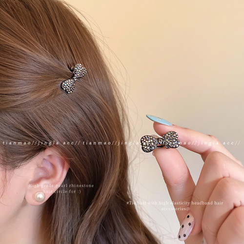 迷你蝴蝶结发夹侧边夹