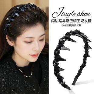 水钻路易斯王妃波浪发箍女2026新款赫本风头箍带齿压发卡发捆头饰