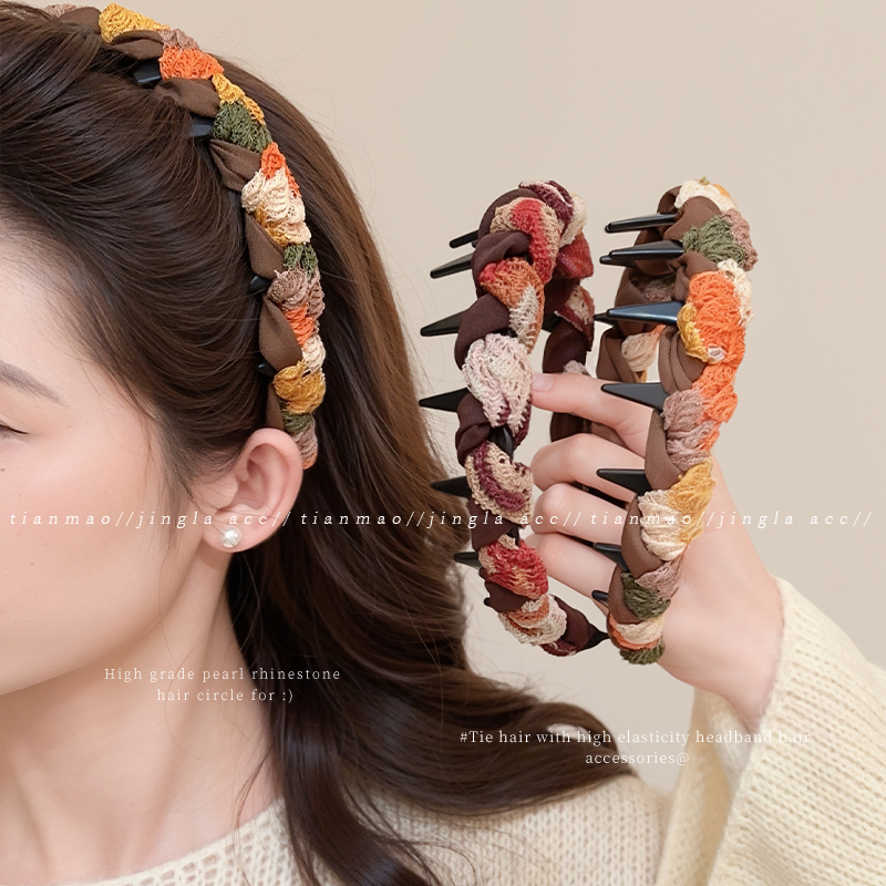 甜美百搭齿梳防滑发箍