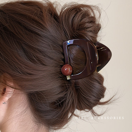 适合发量少的夹子女2025新款高级感鲨鱼夹中号盘发抓夹后脑勺发饰