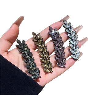 麦穗发夹女2025新款前额碎发侧边夹刘海夹后脑勺一字夹鸭嘴夹头饰