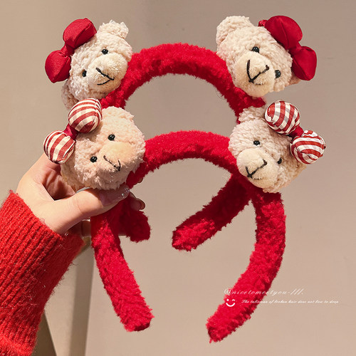 质感很好不会掉的小熊发箍！！